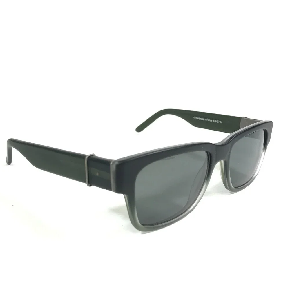 Robert Marc Sunglasses 678-271M Black Green Rectangular Frames w/ Green Lenses
